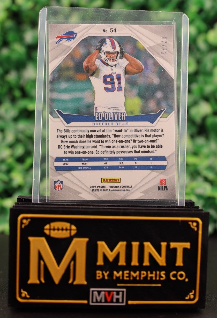 ED OLIVER 2024 PANINI PHOENIX BILLS TEAL FADE /72 SP BILLS