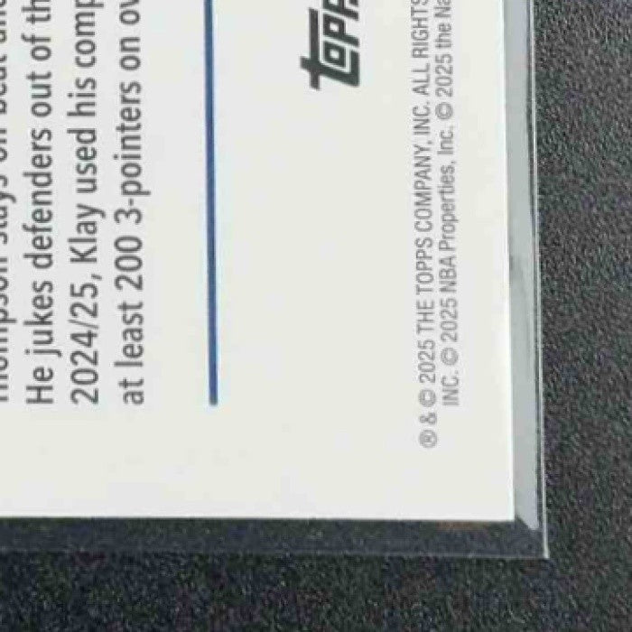 KLAY THOMPSON 2025-26 TOPPS CHROME #42 X-FRACTOR MAVERICKS