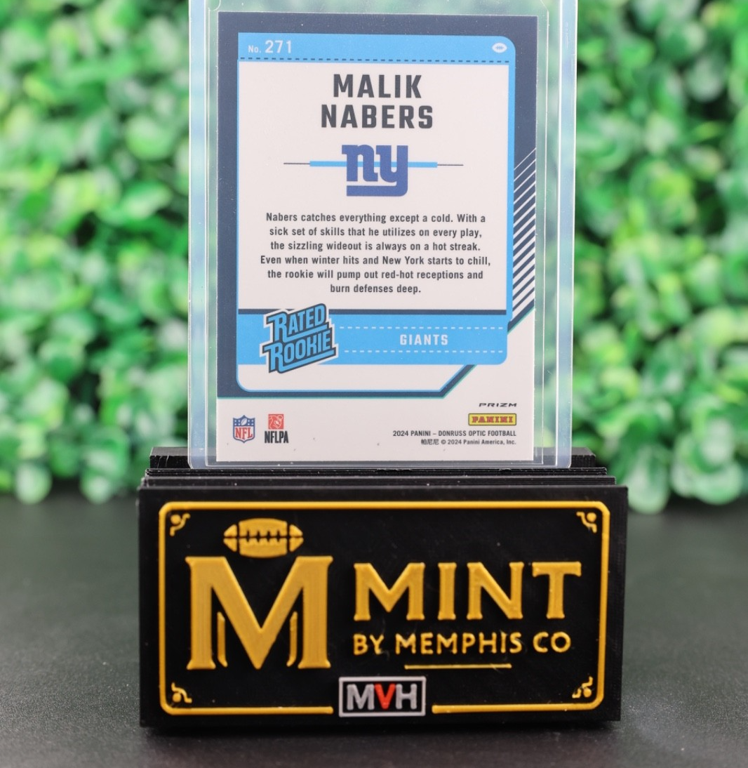MALIK NABERS 2024 DONRUSS OPTIC RATED ROOKIE HOLO RC GIANTS