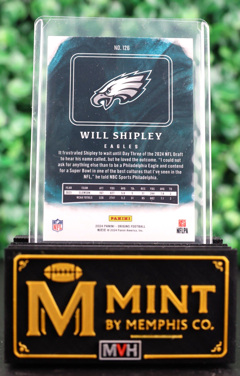 WILL SHIPLEY 2024 ORIGINS ROOKIES #126 RC PHILADELPHIA EAGLES