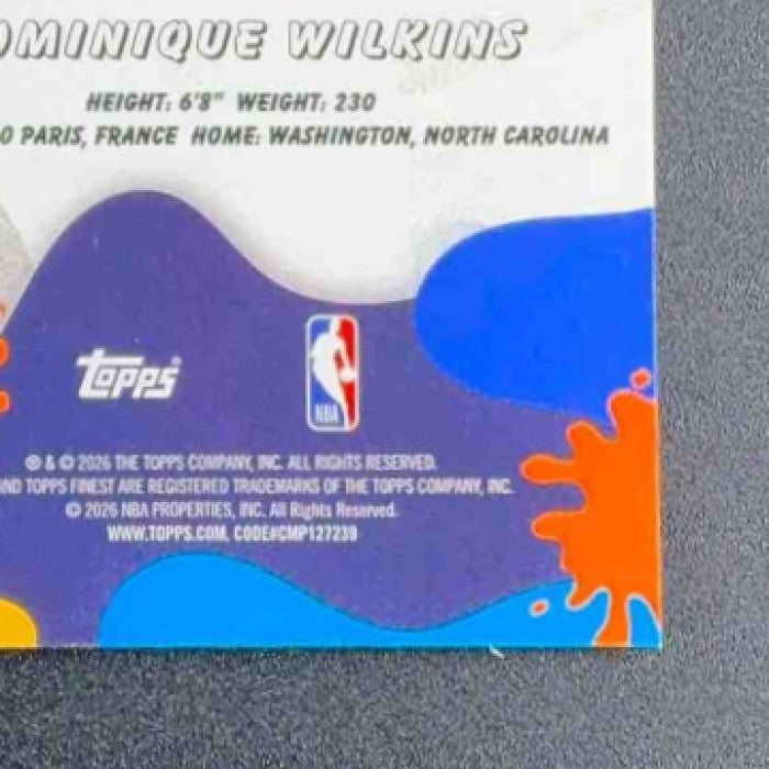 DOMINIQUE WILKINS 2025-26 TOPPS FINEST #M-21 MUSE HAWKS
