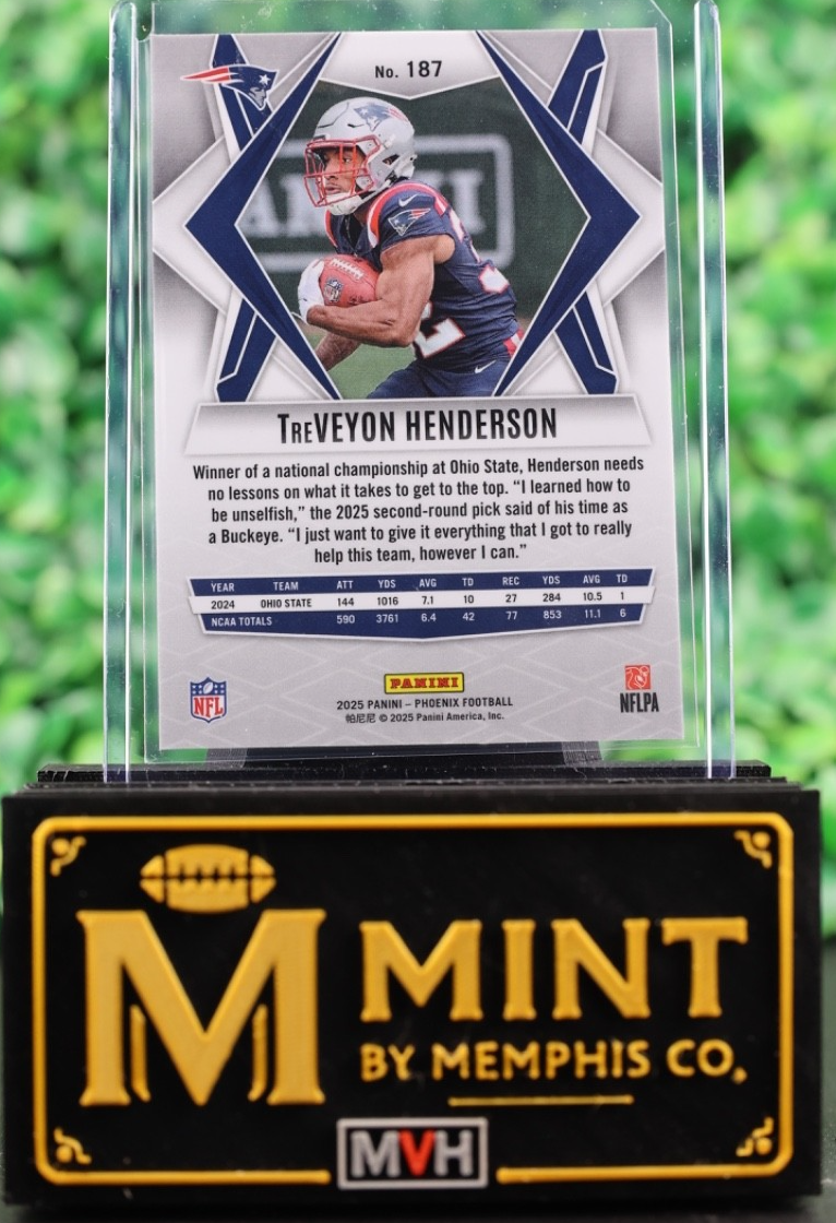 TREVEYON HENDERSON 2025 PANINI PHOENIX - ROOKIE #187 SILVER (RC) PATRIOTS