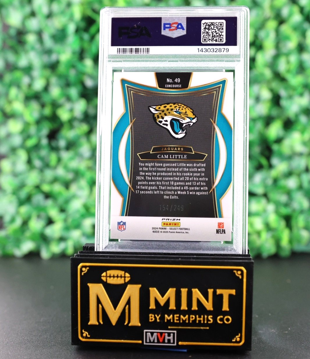 CAM LITTLE 2024 PANINI SELECT CONCOURSE #49 BLUE PRIZM /249 RC PSA 9 ROOKIE JAGS