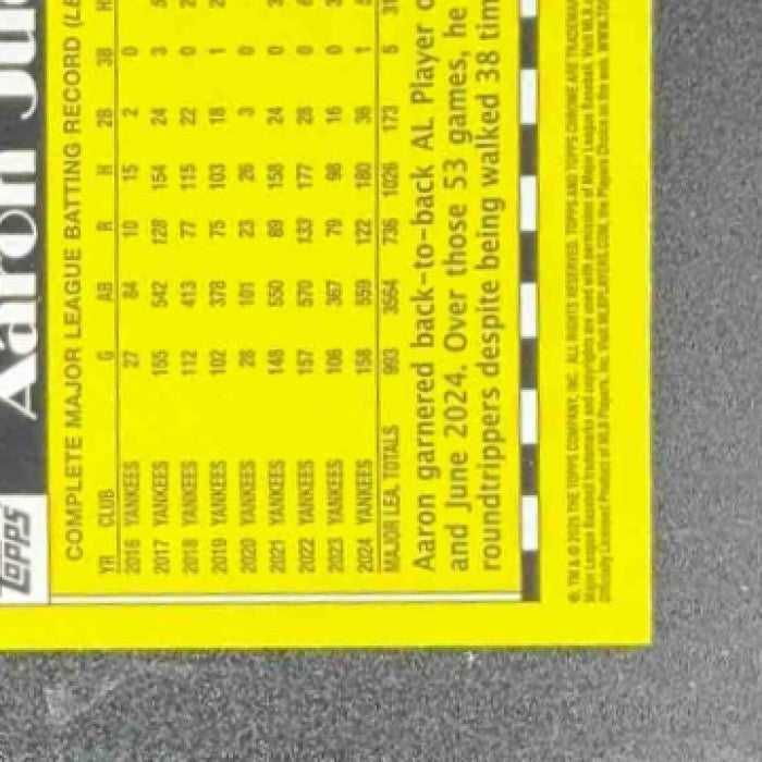 AARON JUDGE 2025 TOPPS CHROME #90CB-11 1990 BASEBALL YANKEES