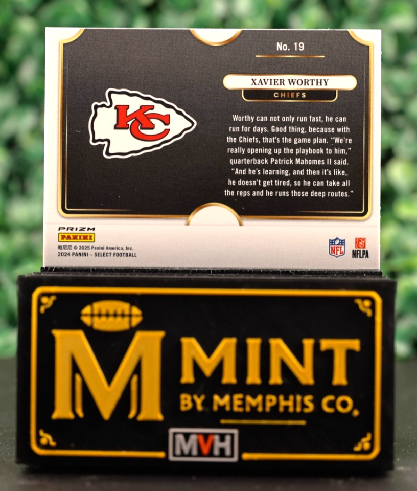 XAVIER WORTHY 2024 PANINI SELECT SNAPSHOTS SILVER PRIZM ROOKIE #19 RC CHIEFS