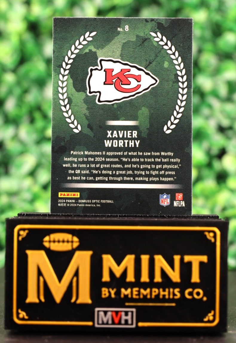 XAVIER WORTHY 2024 DONRUSS OPTIC ROOKIE RECRUITS RC #8 CHIEFS