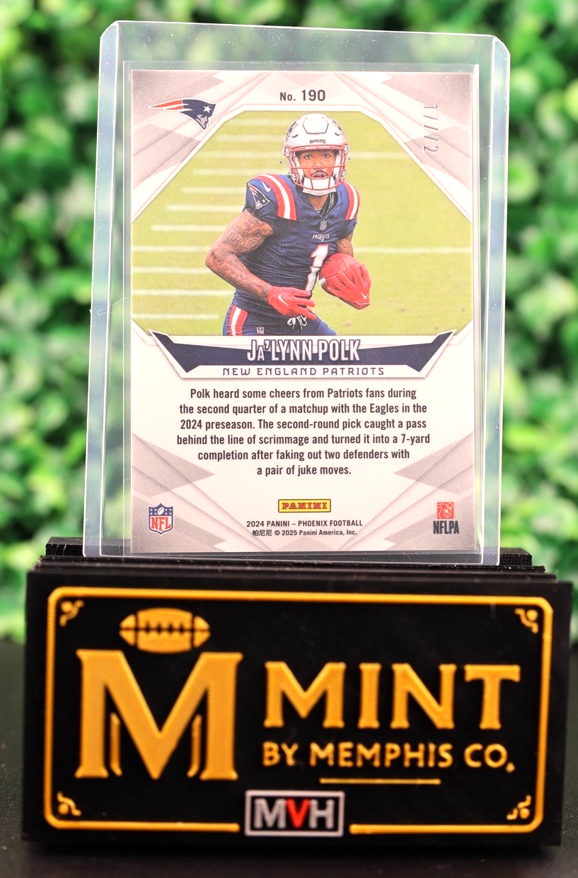 JALYNN POLK2024 PANINI PHOENIX #190 TEAL FADE /72 RC PATRIOTS