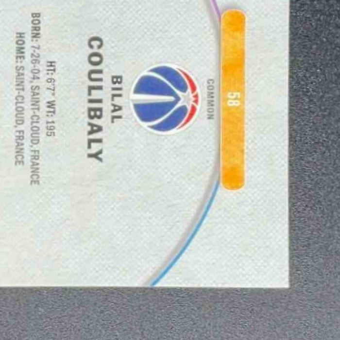 BILAL COULIBALY 2025-26 TOPPS FINEST #58 COMMON OIL SPILL REFRACTOR WIZARDS