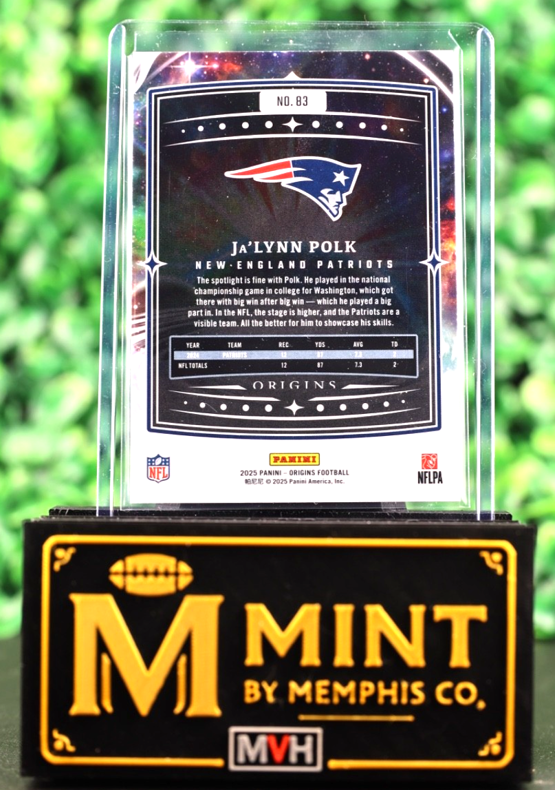 JA'LYNN POLK 2025 PANINI ORIGINS BLUE /99 PATRIOTS