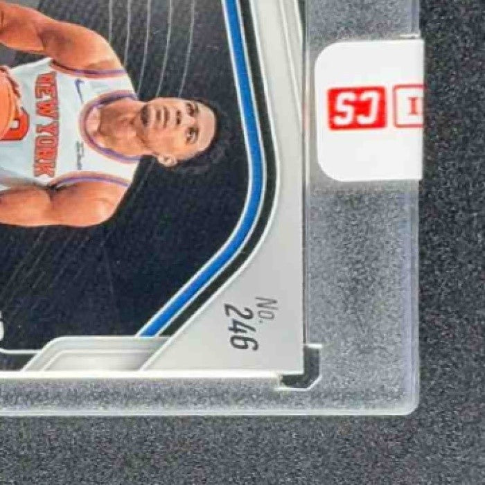 KEVIN MCCULLAR JR. 2024-25 PANINI PRIZM BLACK #246 AUTO SILVER PRIZMS RC KNICKS