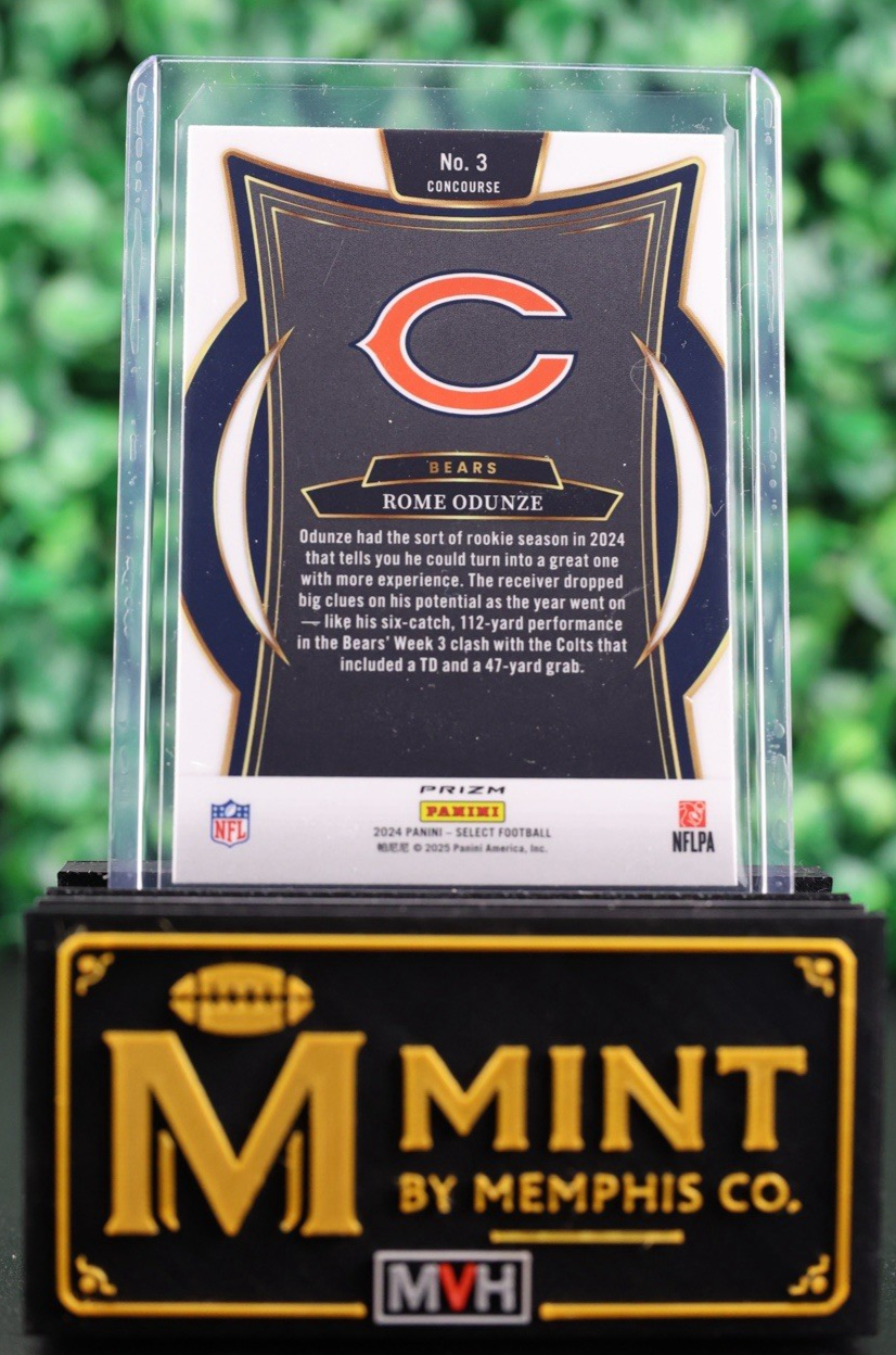 ROME ODUNZE 2024 SELECT CONCOURSE RC SILVER PRIZM ROOKIE #3 BEARS