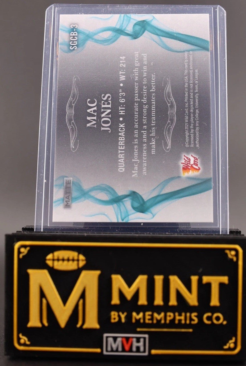 MAC JONES 2021 WILD CARD MATTE SMOKING GUNS /75 ALABAMA