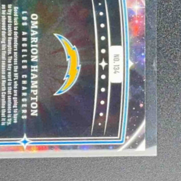 OMARION HAMPTON 2025 PANINI ORIGINS #134 ROOKIE RC CHARGERS