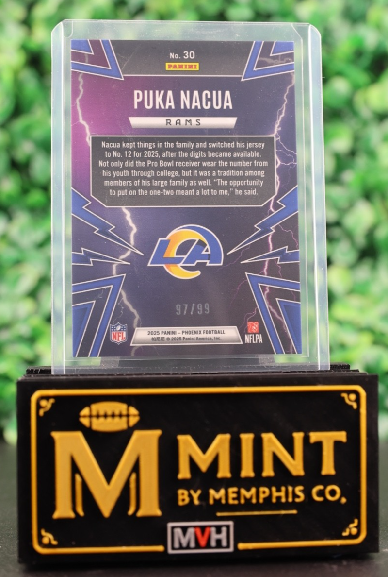 PUKA NACUA 2025 PANINI PHOENIX THUNDERBIRDS #30 GREEN /99 RAMS