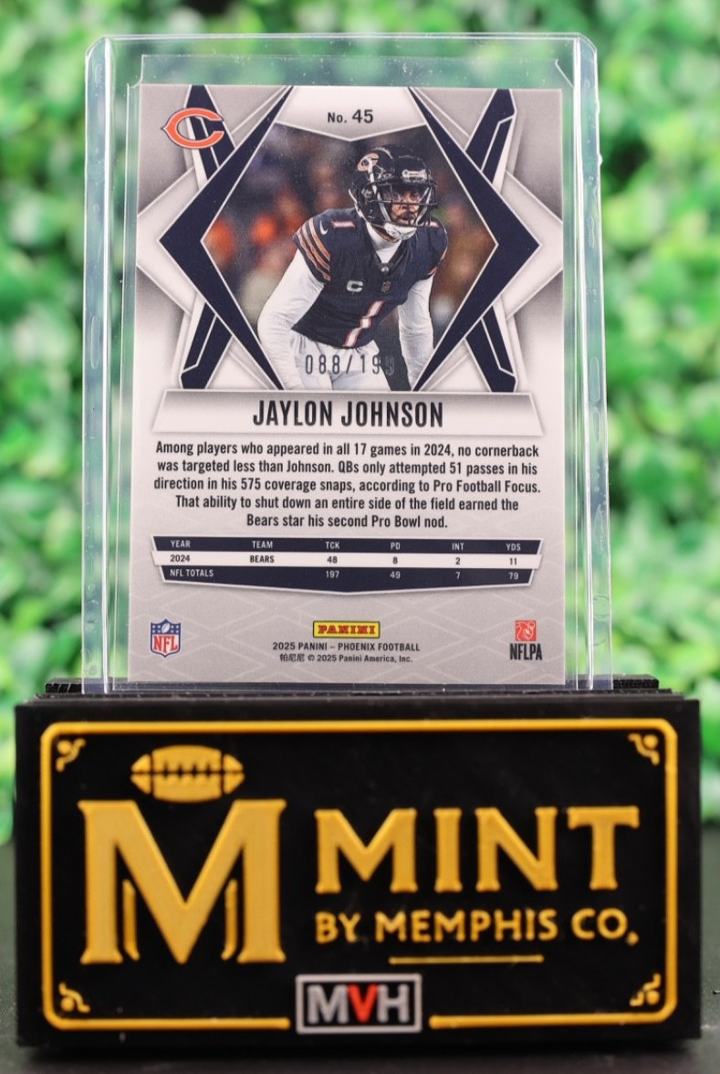JAYLON JOHNSON 2025 PANINI PHOENIX /199 SILVER WAVE BEARS #45