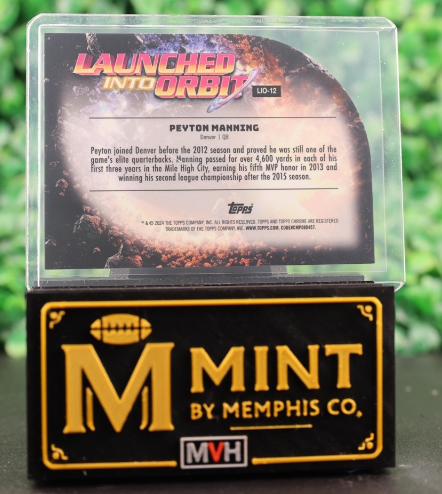 PEYTON MANNING 2024 TOPPS COSMIC CHROME #LIO-12 LAUNCHED INTO ORBIT REFRACTOR
