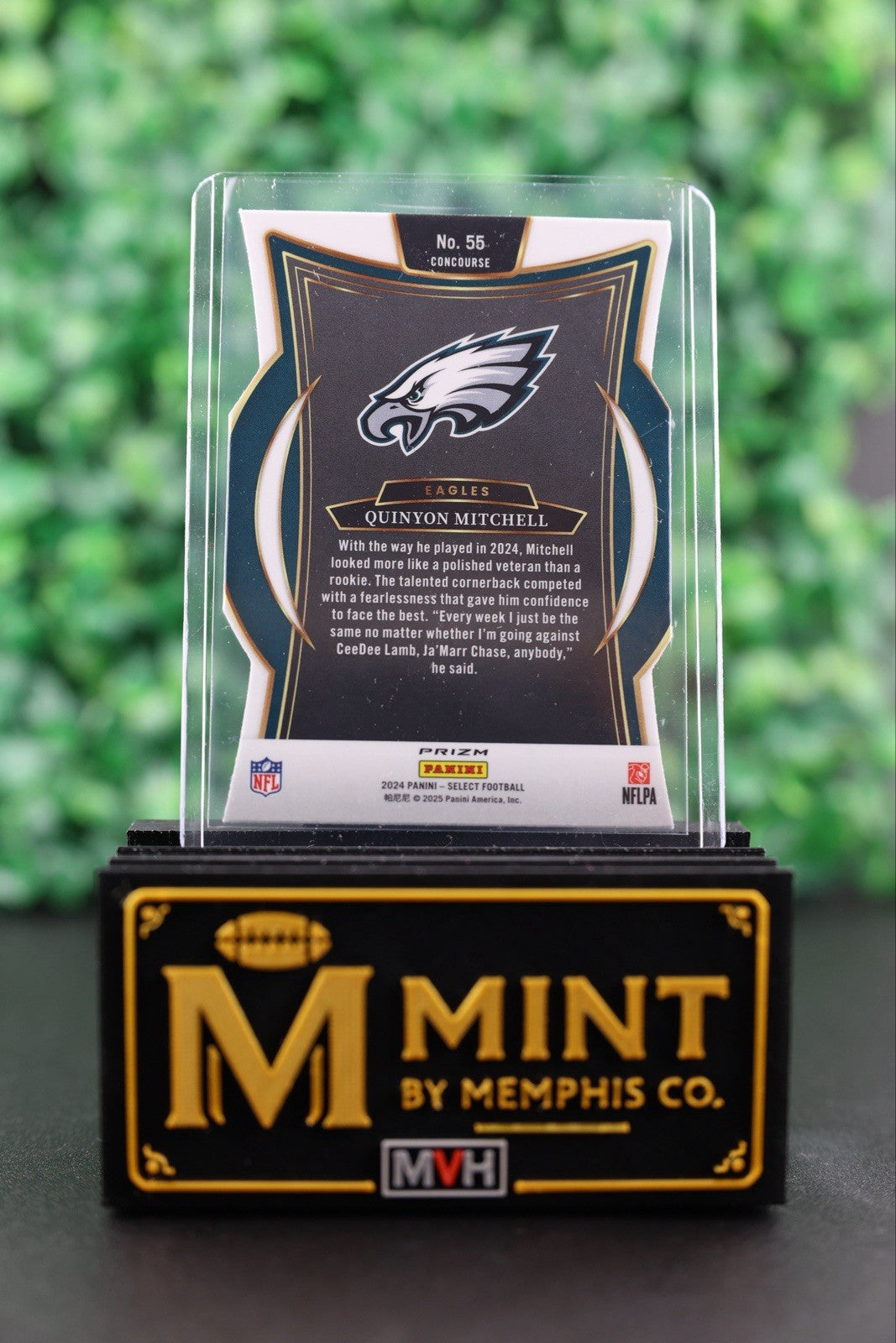 QUINYON MITCHELL 2024 SELECT CONCOURSE #55 SILVER PRIZM DIE CUT RC EAGLES