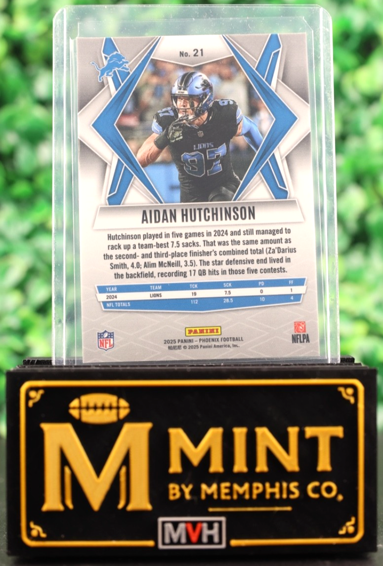 AIDAN HUTCHINSON 2025 PANINI PHOENIX SILVER DETROIT LIONS #21