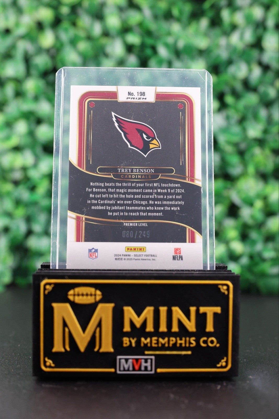 TREY BENSON 2024 SELECT PREMIER LEVEL ROOKIE TRI-COLOR RC /249 Cardinals