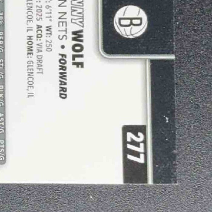 DANNY WOLF 2025-26 TOPPS CHROME #277 X-FRACTOR RC NETS