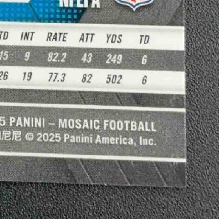2025 Panini Mosaic Bryce Young #269 International Games No Huddle Blue Prizm /99