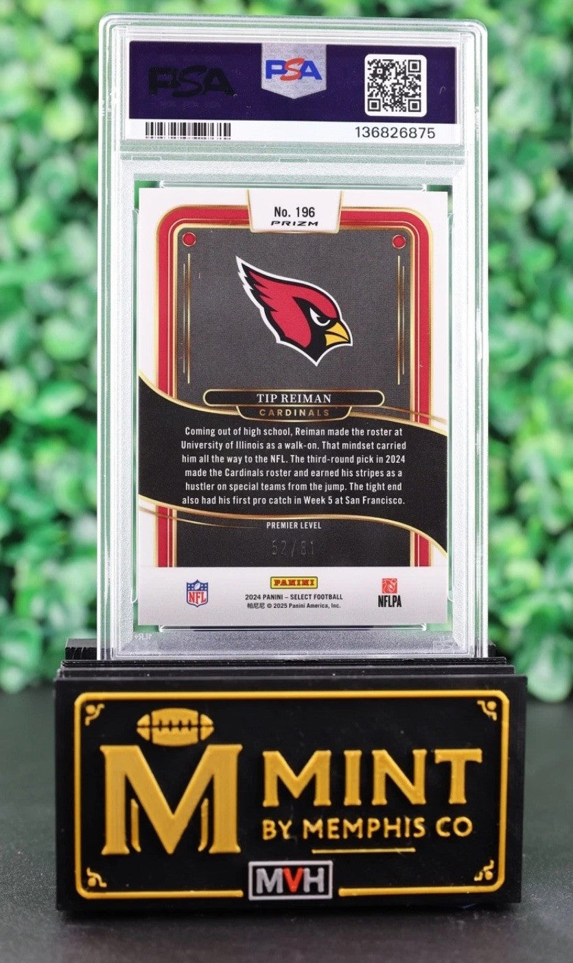 TIP REIMAN 2024 PANINI SELECT PREMIER LEVEL DRAGON SCALE PRIZM /81 RC PSA 9