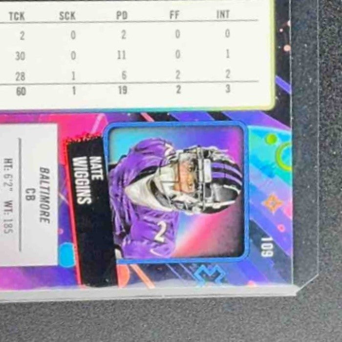 NATE WIGGINS 2024 TOPPS COSMIC CHROME #109 REFRACTOR RC RAVENS