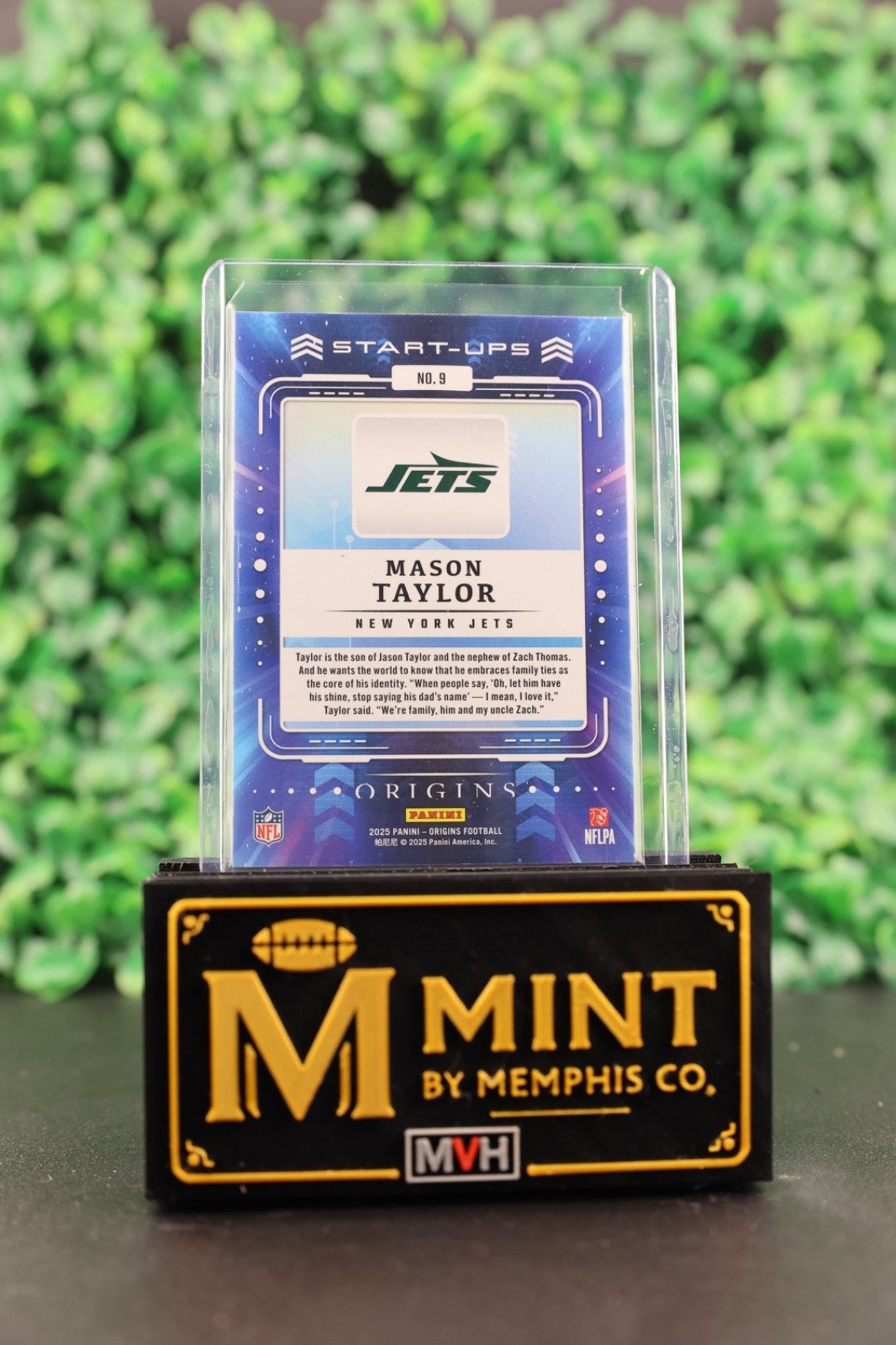 MASON TAYLOR PANINI ORIGINS START UPS ROOKIE RC 2025 #9 NEW YORK JETS