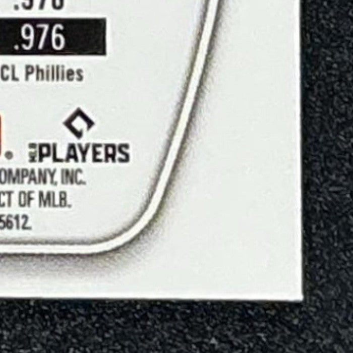 AROON ESCOBAR 2025 BOWMAN DRAFT #BDC-98 CHROME X-FRACTOR PHILLIES