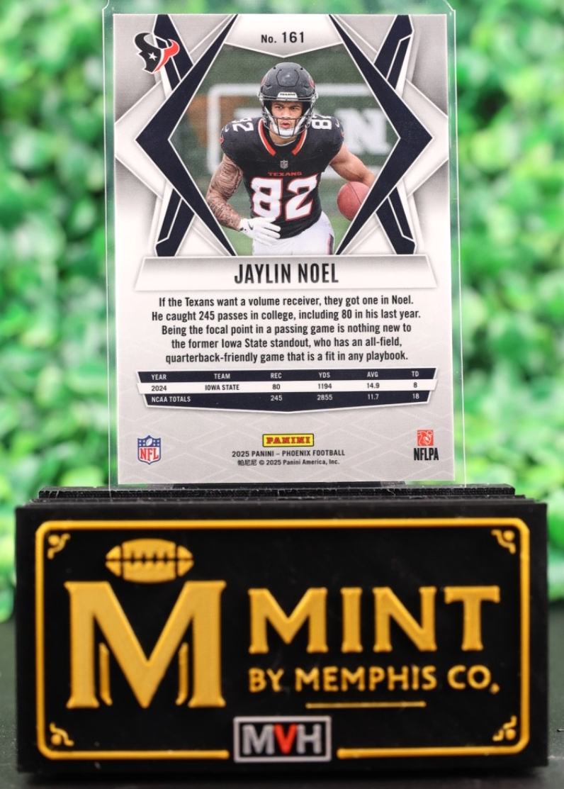 JAYLIN NOEL 2025 PANINI PHOENIX ROOKIE RC #161 SILVER TEXANS