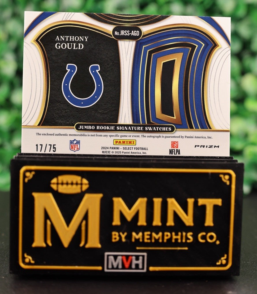 ANTHONY GOULD 2024 SELECT RPA ROOKIE JUMBO PATCH WHITE RC AUTO /75 Colts