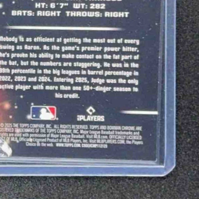 AARON JUDGE 2025 BOWMAN CHROME #MR-4 METEORIC RISE YANKEES