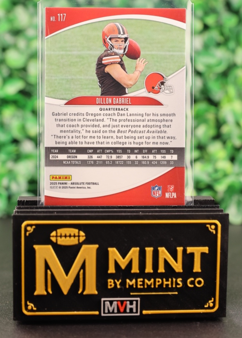DILLON GABRIEL 2025 PANINI ABSOLUTE #117 /150 RC BROWNS