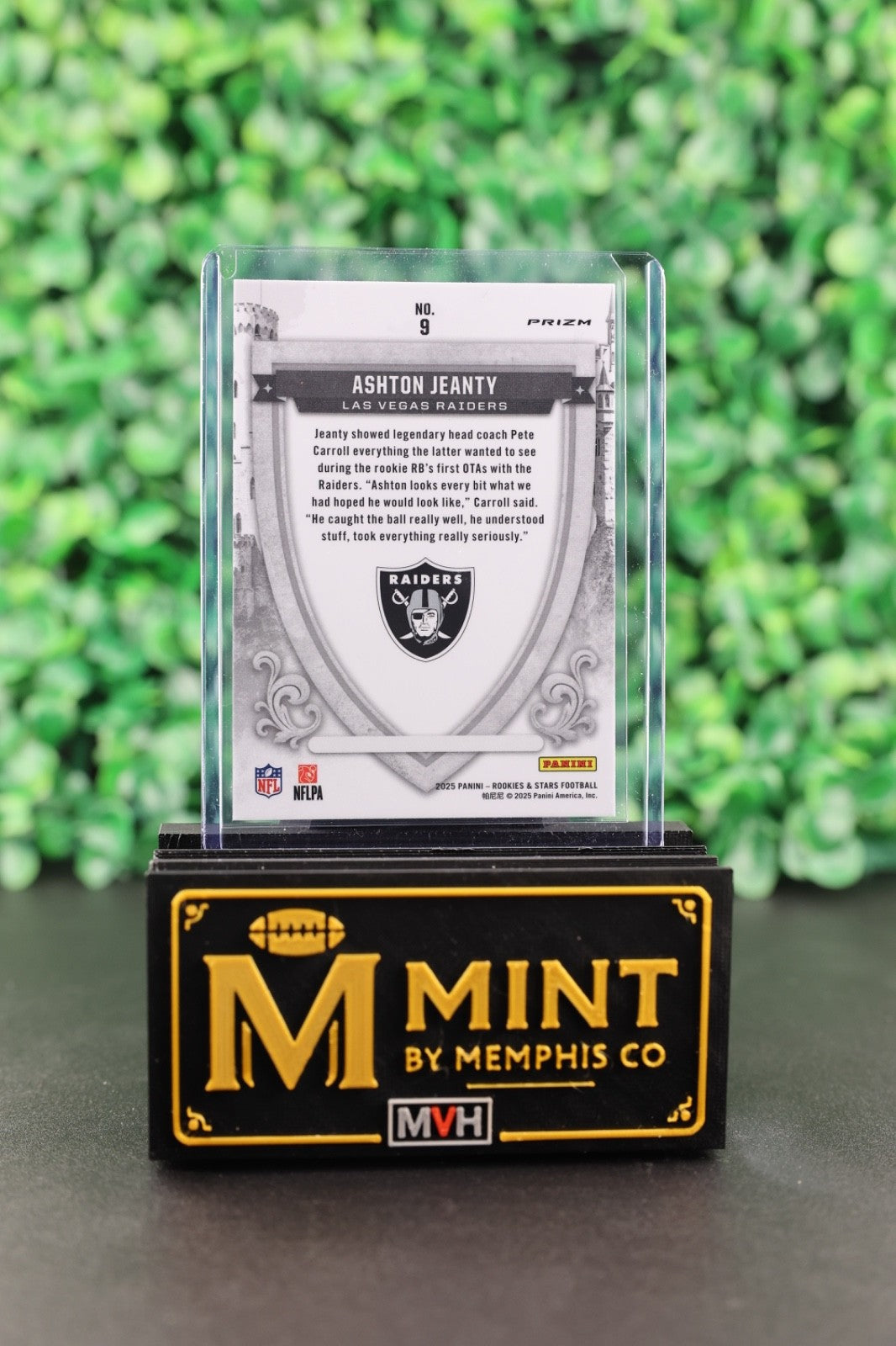 ASHTON JEANTY 2025 PANINI ROOKIES & STARS CRUSADE #9 SILVER RC RAIDERS