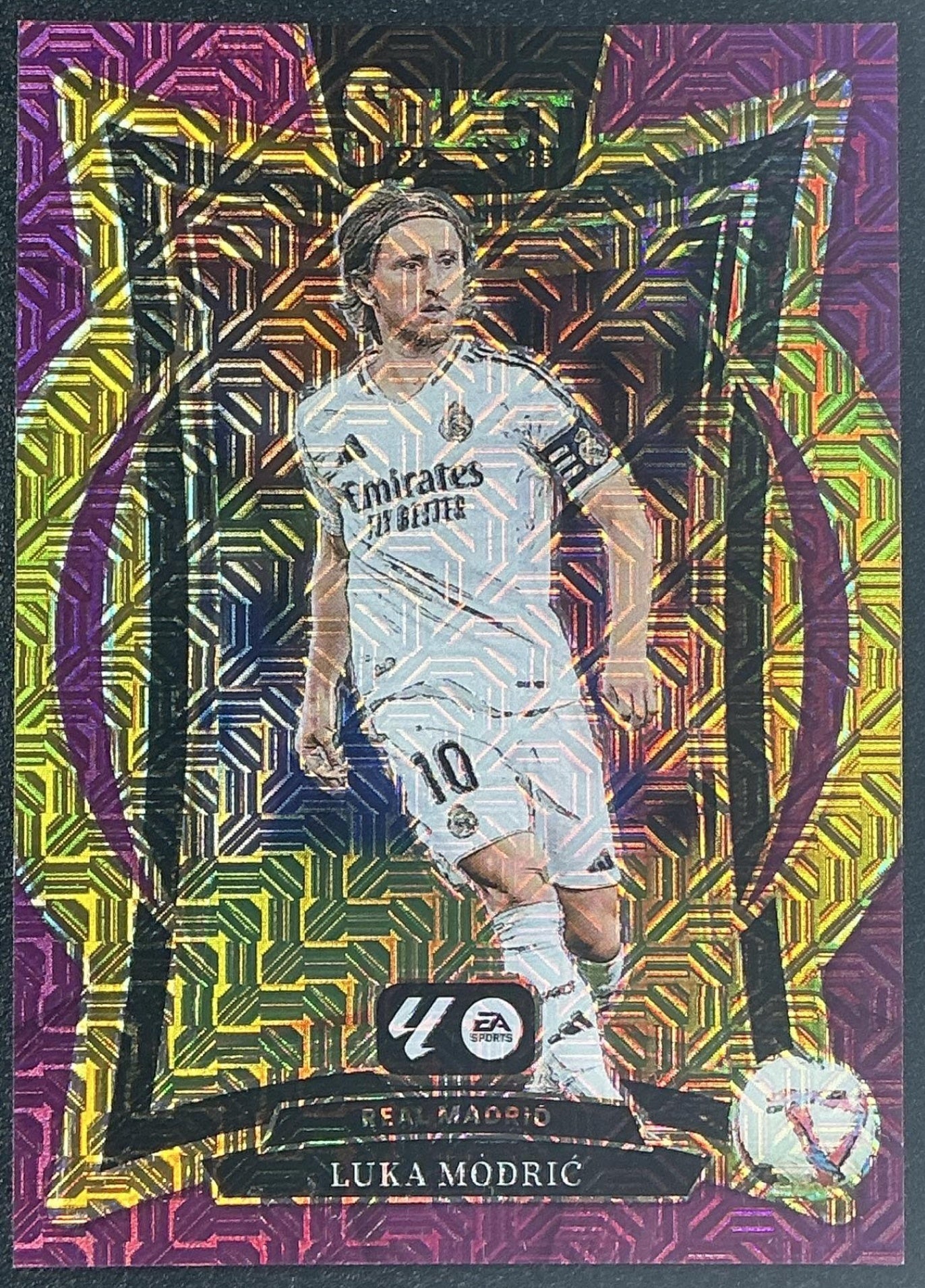 2024 Panini Select La Liga Luka Modric #20 Purple Mojo Prizm Terrace