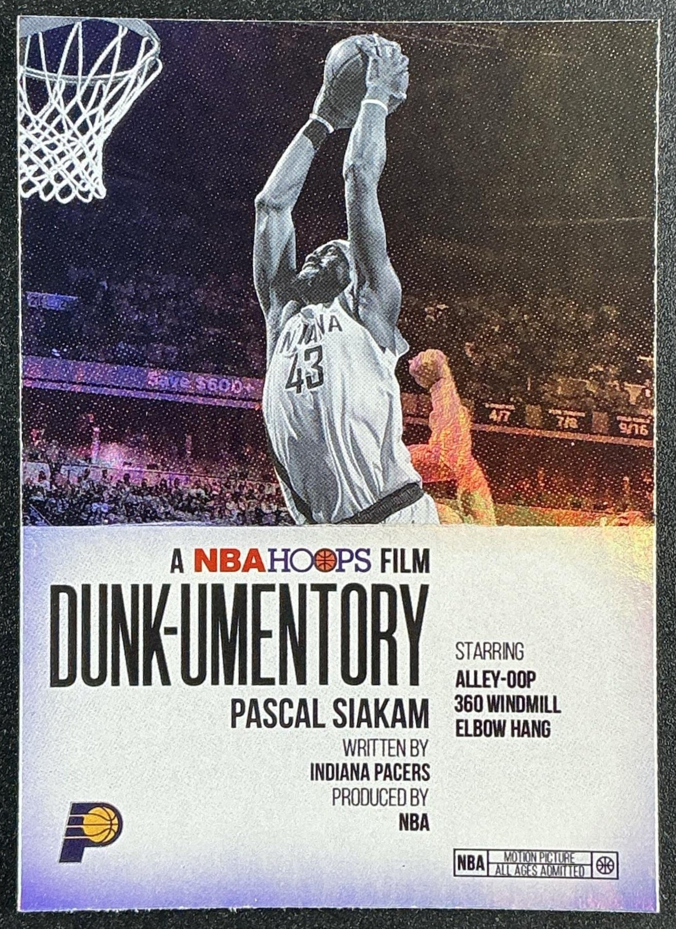 PASCAL SIAKAM 2025-26 TOPPS HOOPS #D-5 DUNK-UMENTORY RAINBOW FOIL PACERS