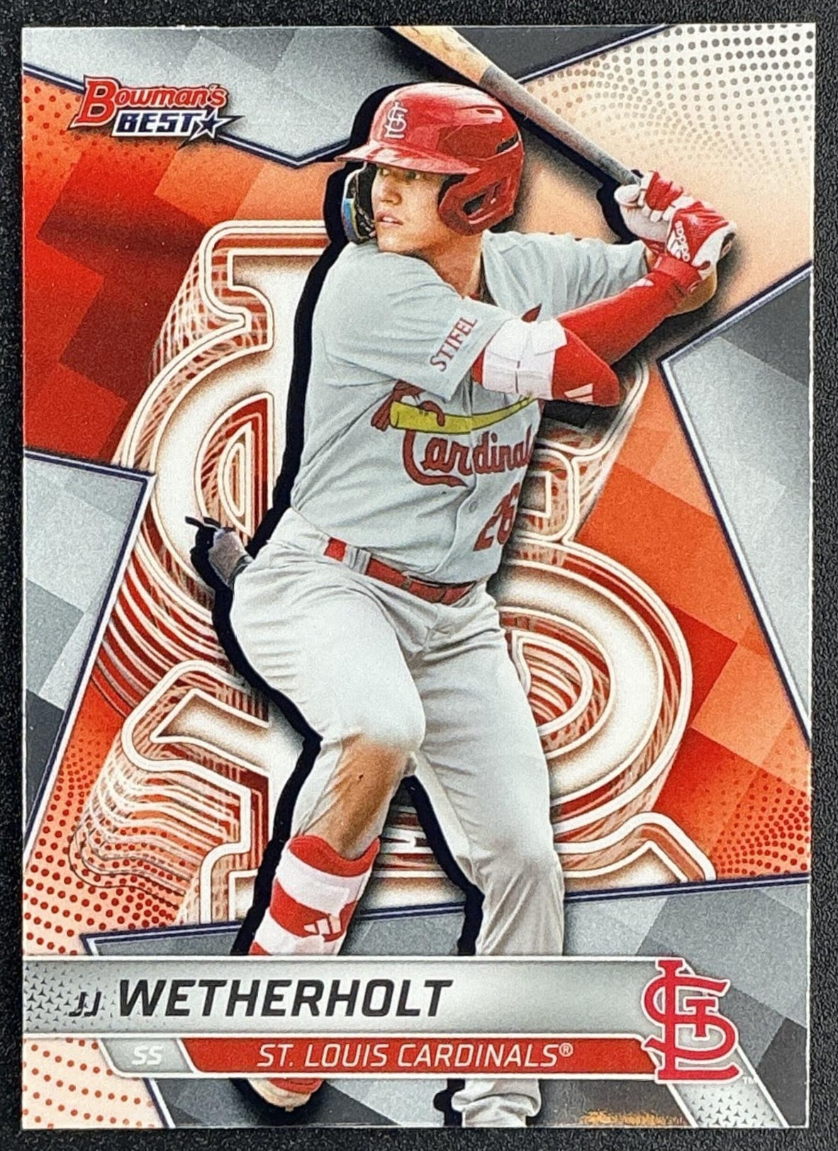 JJ WETHERHOLT 2025 BOWMAN'S BEST #TP-14 TOP PROSPECTS CARDINALS