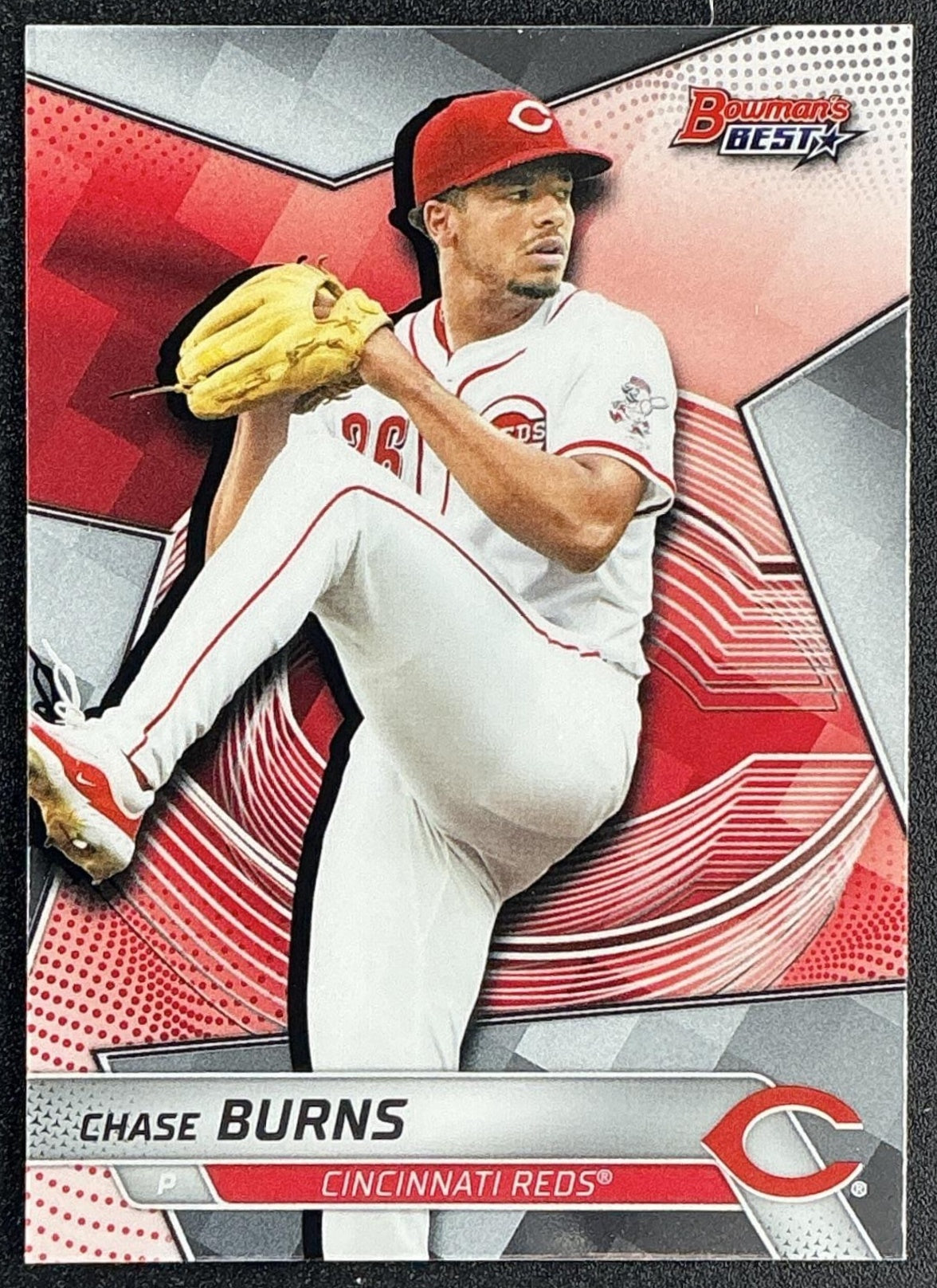 CHASE BURNS 2025 BOWMAN'S BEST #TP-21 TOP PROSPECTS REDS