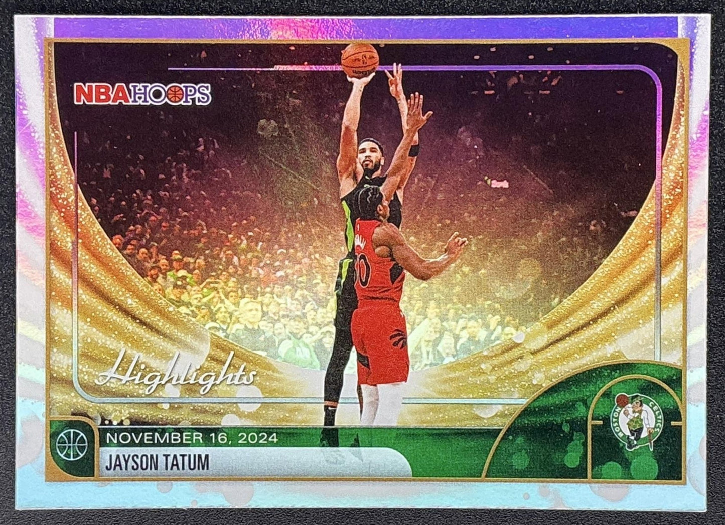 JAYSON TATUM 2025-26 TOPPS HOOPS #263 RAINBOW FOIL SEASON HIGHLIGHT CELTICS