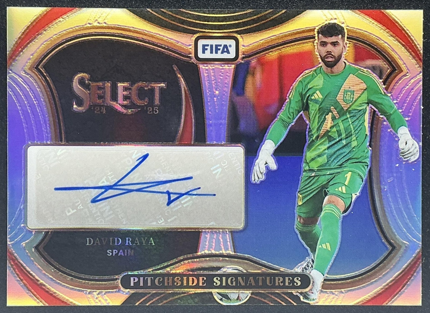 DAVID RAYA 2024-25 PANINI SELECT FIFA #PS-DR PITCHSIDE SIGNATURES AUTO SPAIN