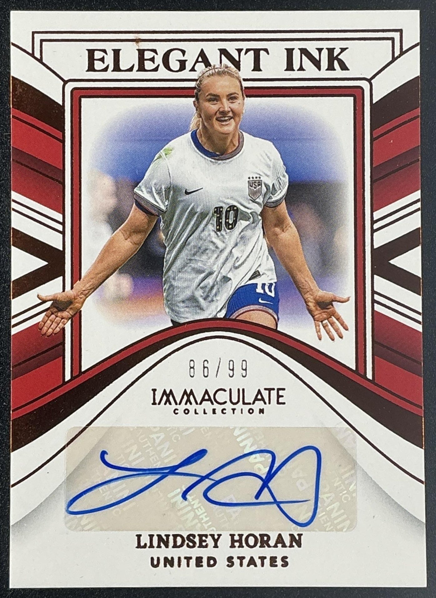 LINDSEY HORAN 2023-24 PANINI IMMACULATE COLLECTION #EI-LH ELEGANT INK 86/99 AUTO