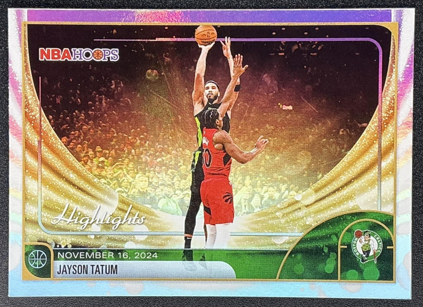 JAYSON TATUM 2025-26 TOPPS HOOPS #263 RAINBOW FOIL SEASON HIGHLIGHT CELTICS