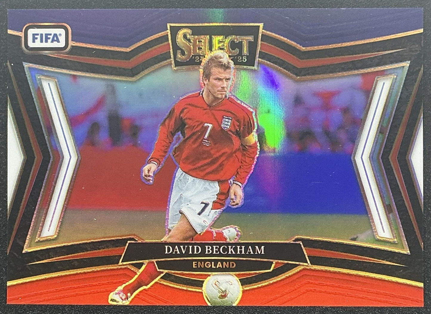 DAVID BECKHAM 2024-25 PANINI SELECT FIFA FIELD LEVEL RED WHITE BLUE PRIZM #246