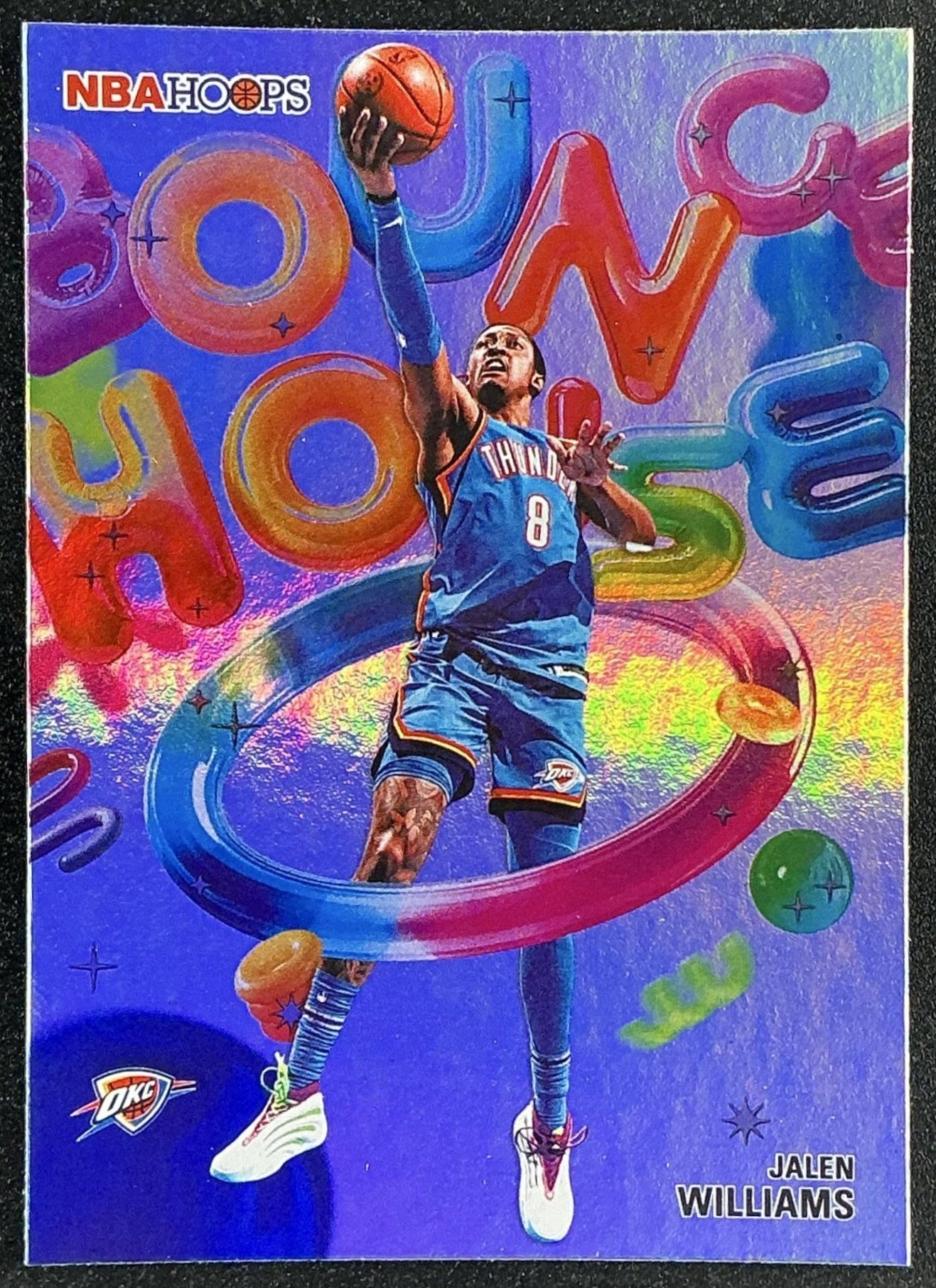 JALEN WILLIAMS 2025-26 TOPPS HOOPS #BH-13 BOUNCE HOUSE RAINBOW FOIL THUNDER