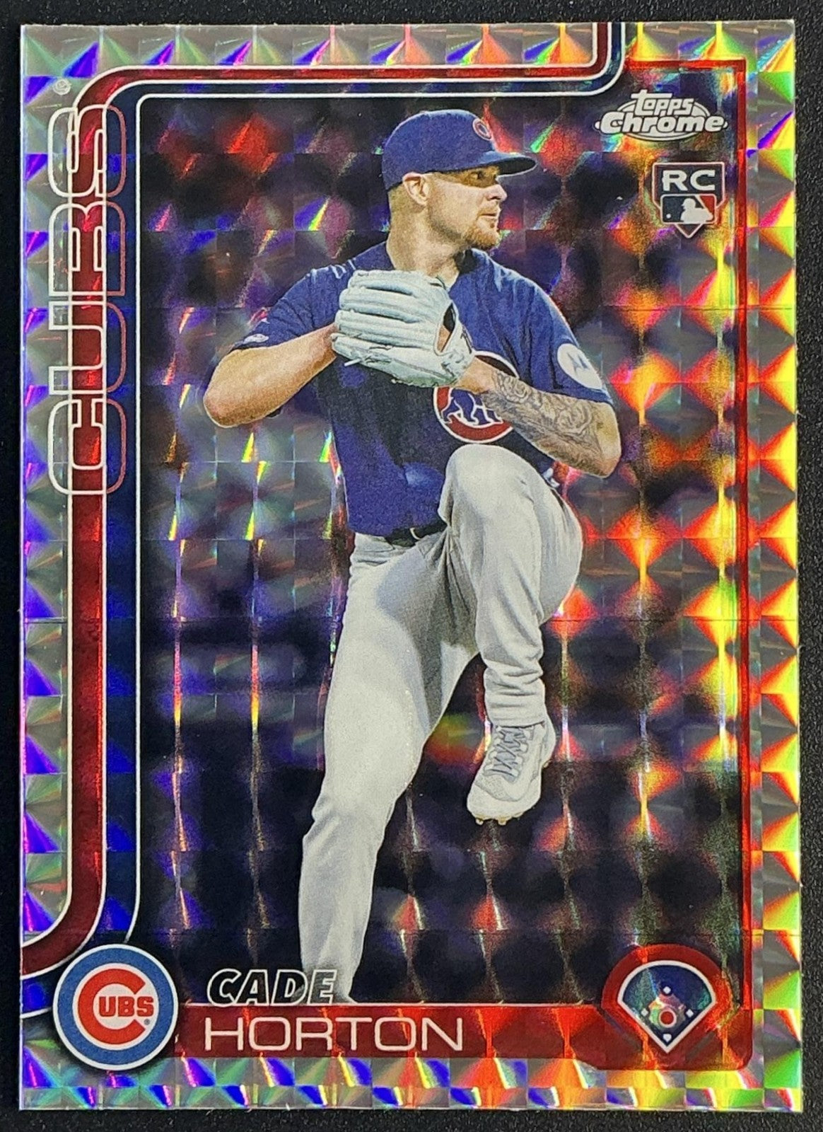 CADE HORTON 2025 TOPPS CHROME UPDATE #USC63 GEOMETRIC REFRACTOR RC CUBS