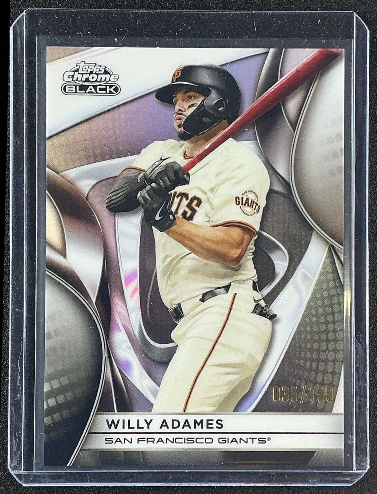WILLY ADAMES 2025 TOPPS CHROME BLACK #47 REFRACTOR 35/199 GIANTS