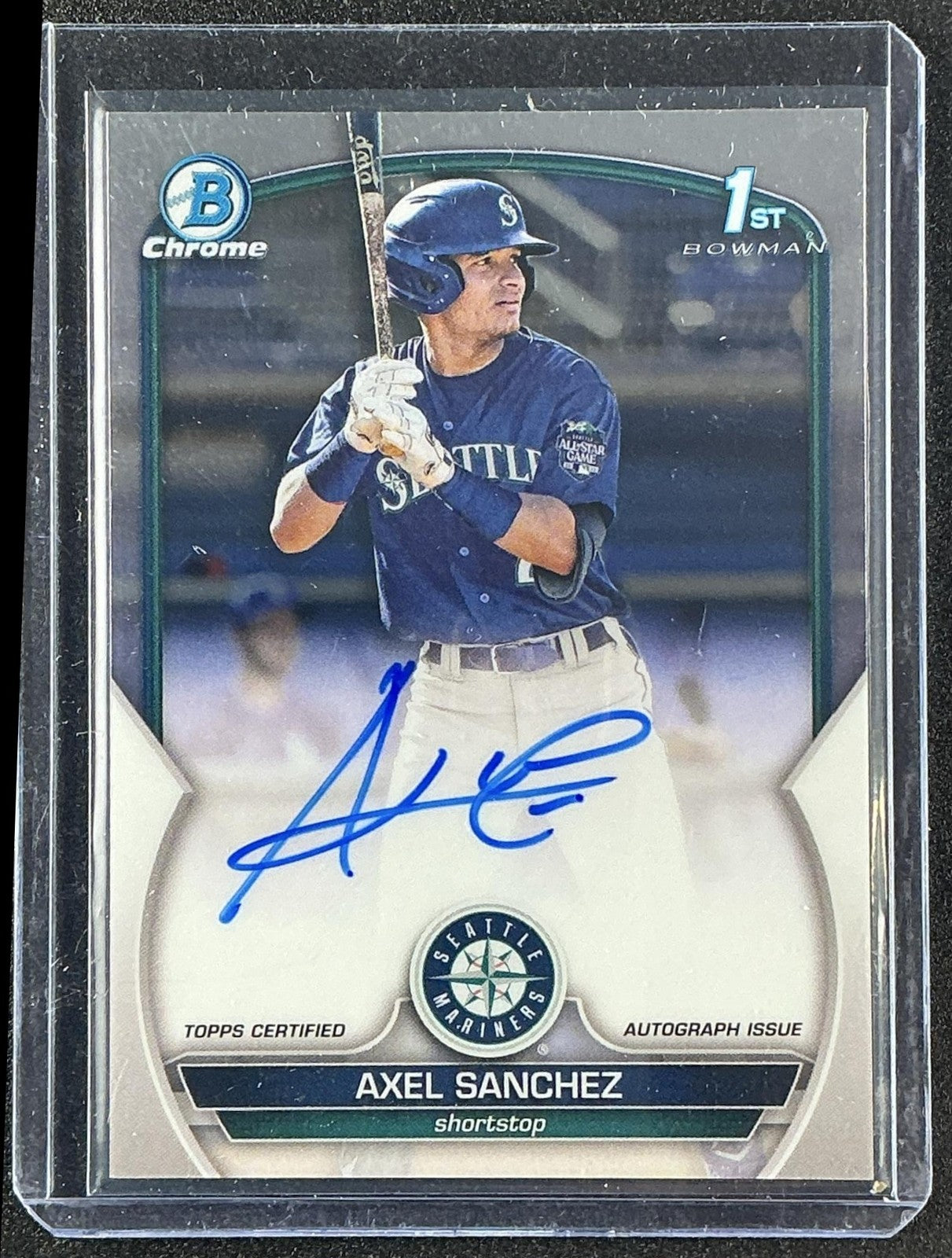 AXEL SANCHEZ 2023 BOWMAN CHROME #CPA-AS AUTO 1ST PROSPECT MARINERS