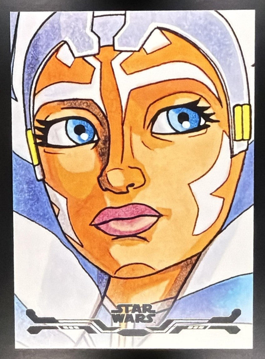 2025 Topps Star Wars Smugglers Outpost Ahsoka Tano SAS-3 Stellar Signatures Art