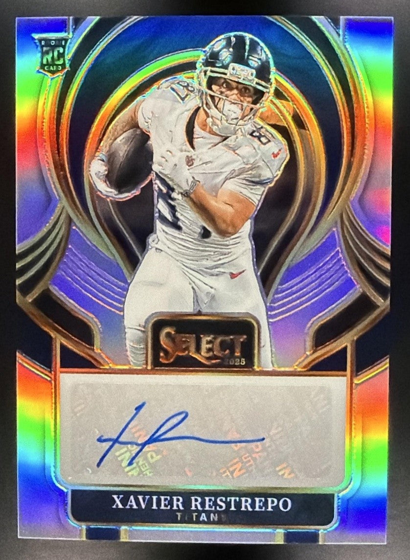 XAVIER RESTREPO 2025 PANINI SELECT #SIP-XRO SIGNATURES AUTO TITANS
