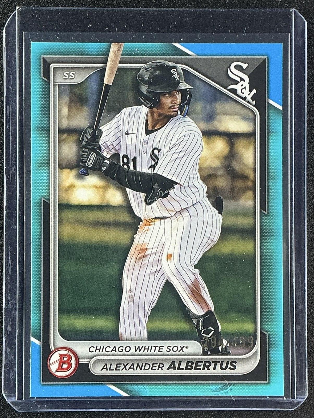 ALEXANDER ALBERTUS 2024 BOWMAN DRAFT #BD-164 SKY BLUE 9/499 WHITE SOX
